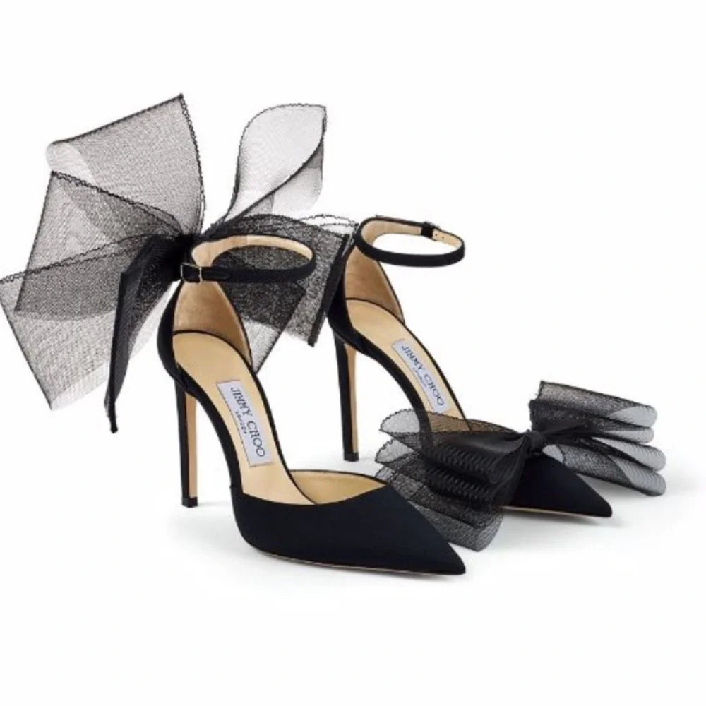 Jimmy Choo - Averly Bow Pumps, Black - 36.5 - Picture 1 of 7